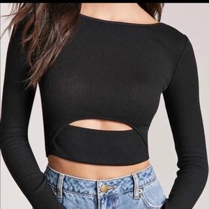 Long sleeve crop top